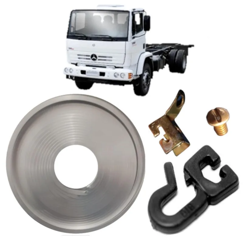 Kit Trilho Cromado 5m E Rodízio P Cortina Caminhão Mb 1215c