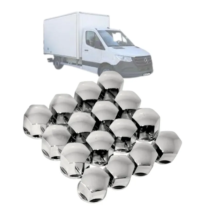 Jogo 20 Capas Porca 19mm Cromada Tração Cubo Para Sprinter