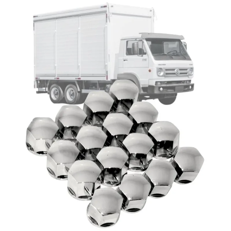 Jogo 20 Capas Porca 19mm Cromada Tração Cubo Vw
