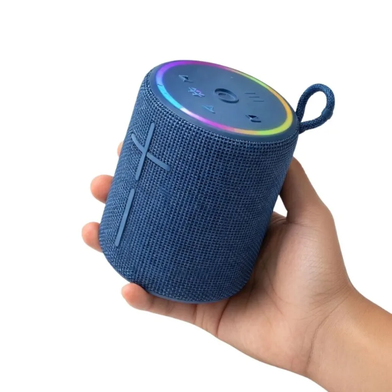 Caixa de Som Portátil Bluetooth com Anel RGB Luminoso Alça