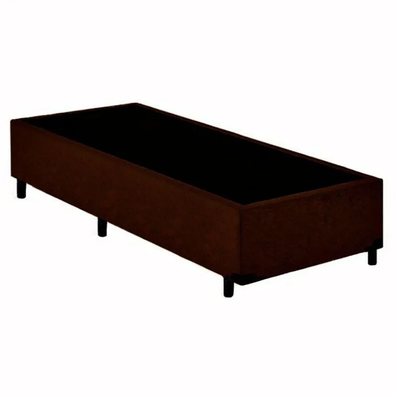 Cama Box Solteiro Suede Mega Cama Marrom 88x188x42cm - OUTRAS - Colchões