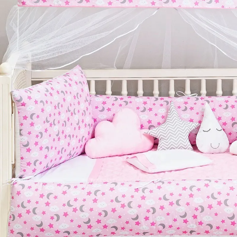 Kit berço bebe estampado menino E menina 13 peças kit americano