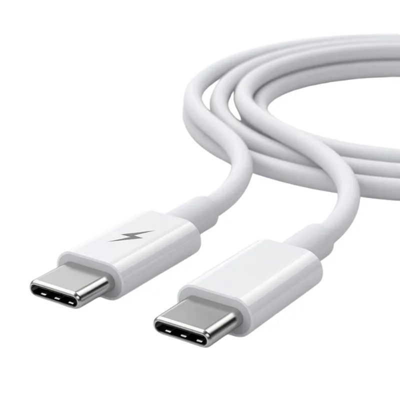 Cabo USB C para USB C 1M Rápido Durável Branco Premium 2026