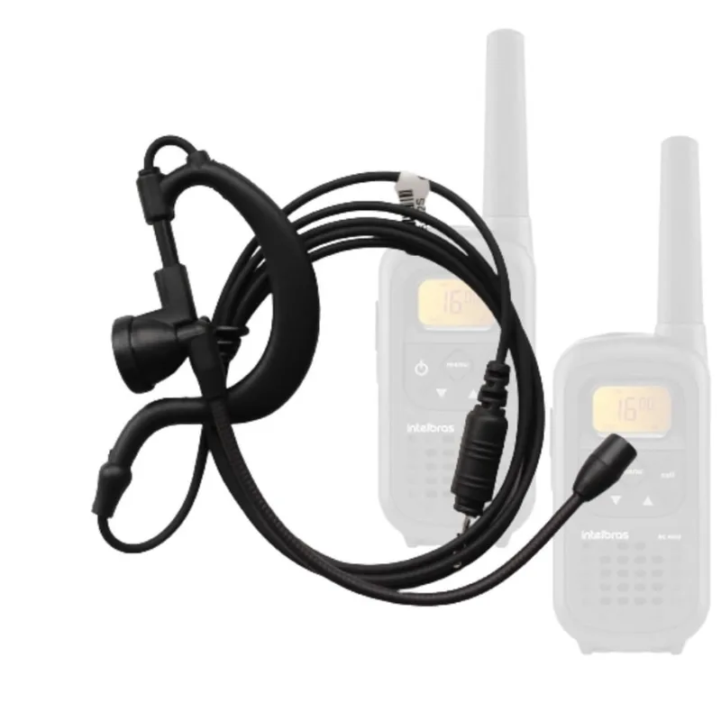 2 Fones De Ouvido Microfone Função Vox Para Rádio Comunicador Intelbras