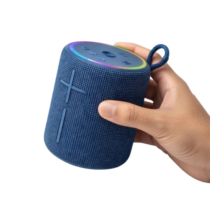 Caixa de Som Bluetooth Portátil com Luzes RGB e Alça Topo