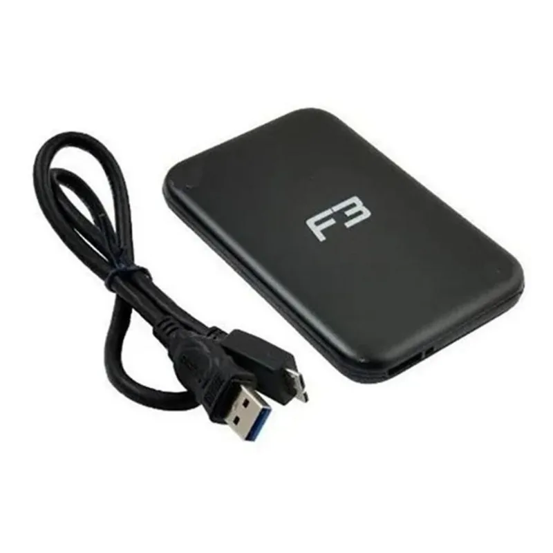 Case Externa Para Hd 2,5 - Sata 3.0 - Preta Usb F3 Alumínio