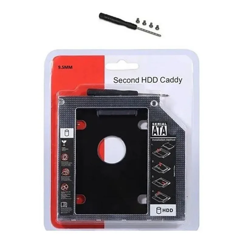 Adaptador Caddy 9.5mm Para 2 Hd Toshiba | Novo No Blister