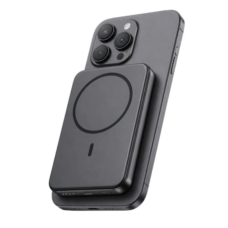 Bateria Externa MDM para Smartphone Universal 5000mAh com Usb C e Indução Qi Preto - MDM - Câmeras E Drones