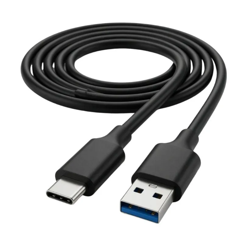 Cabo Usb C para Usb a 3.0 de Dados e Carga Rápida Alta Velocidade Preto MDM