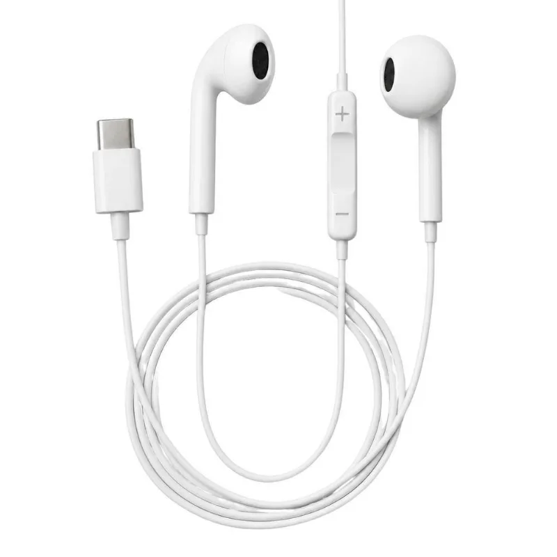 Fone De Ouvido Com Fio Usb C Mdm Essencial Classic Com Microfone Para Chamadas Branco