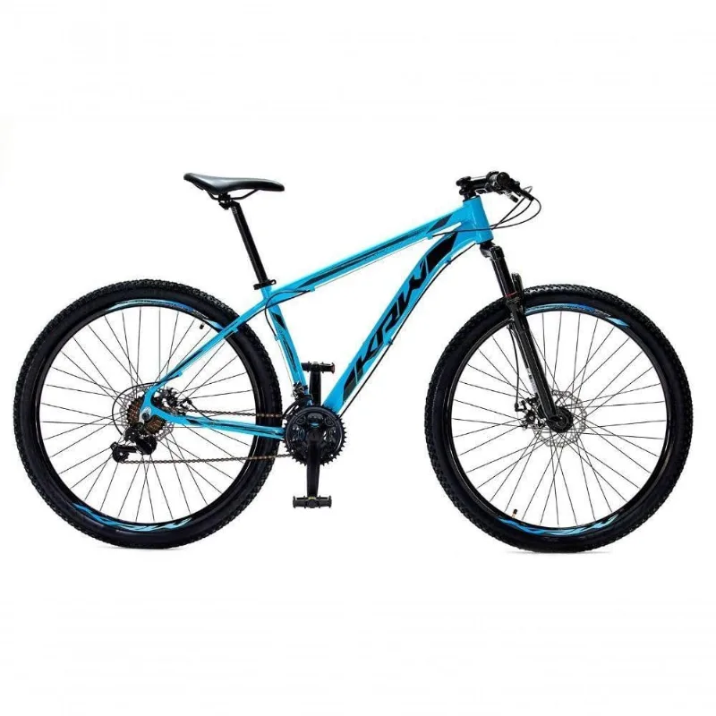 Bicicleta Aro 29 Krw Alumínio 24 Vel Freio A Disco Suspensão Dianteira S1 15.5 Azul-Preto