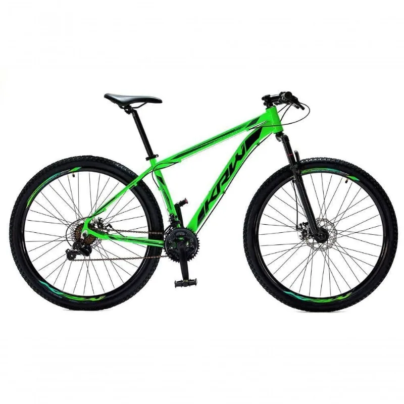 Bicicleta Aro 29 Krw Alumínio 24 Vel Freio A Disco Suspensão Dianteira S1 Verde-Preto 19 Verde-Preto