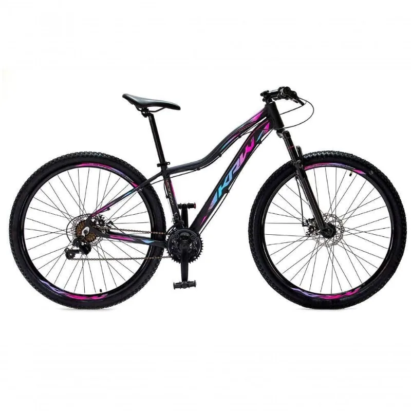 Bicicleta Aro 29 Krw Alumínio 24 Vel Freio A Disco X52 Preto/pink E Azul