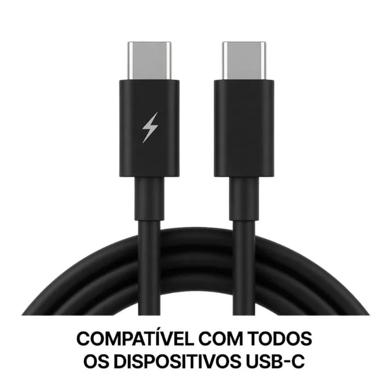 Cabo Usb para Usb-C MDM Turbo Alta Velocidade de Carga e Dados Preto 1 Metro 1 Unidade