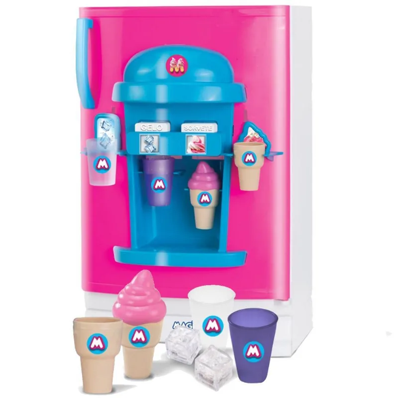 Brinquedo Geladeira Gelato Com Acessórios Sorvetinho E Gelo