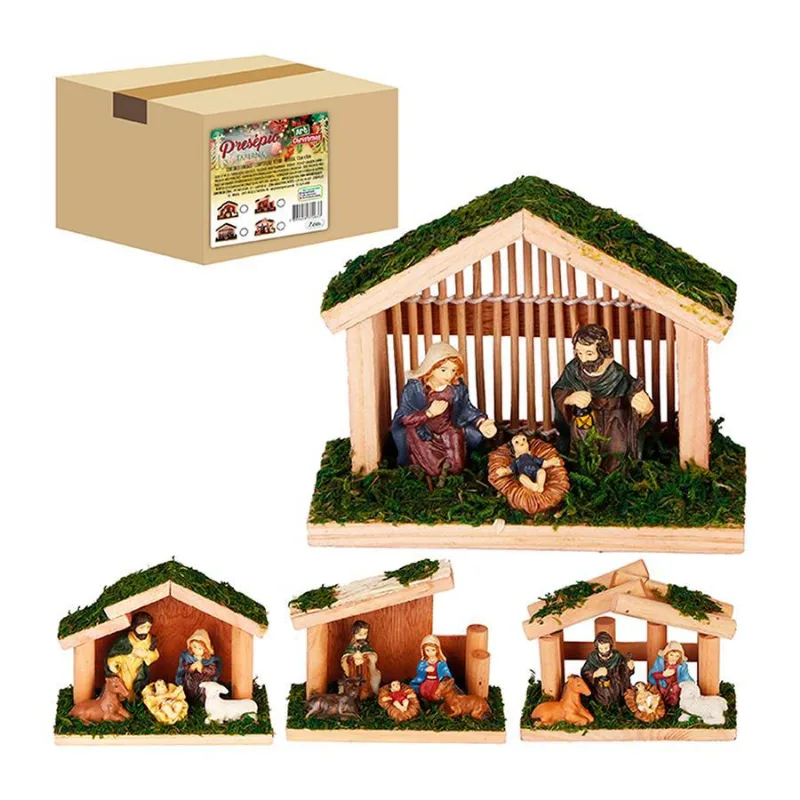 Enfeite Presepio Taberna Madeira 12x9cm 1un