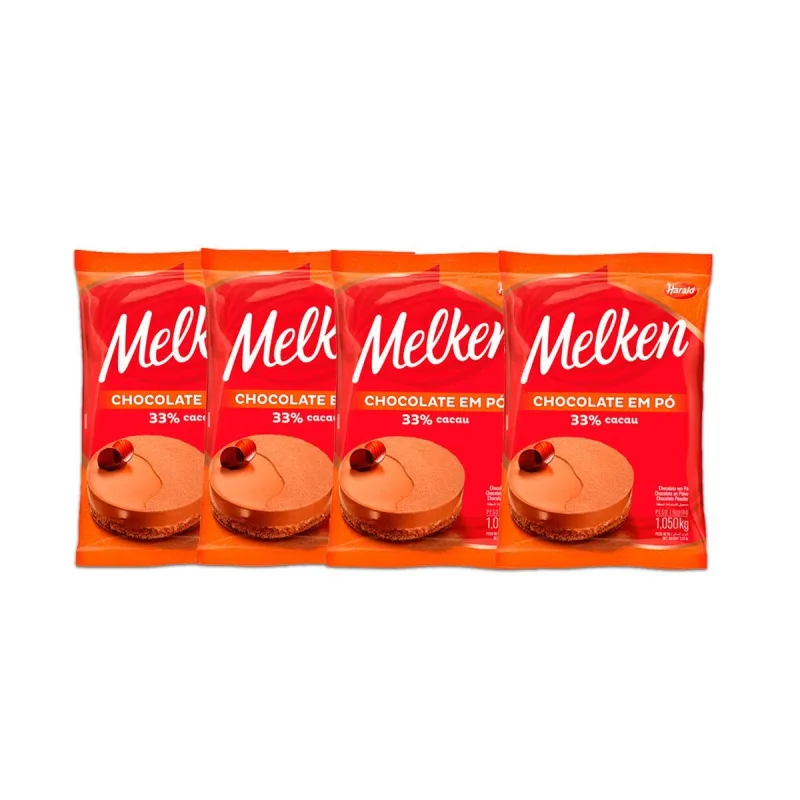 Chocolate Cacau Em Pó 33% Harald 4kg Melken Confeitaria - Não Informado - Mercearia