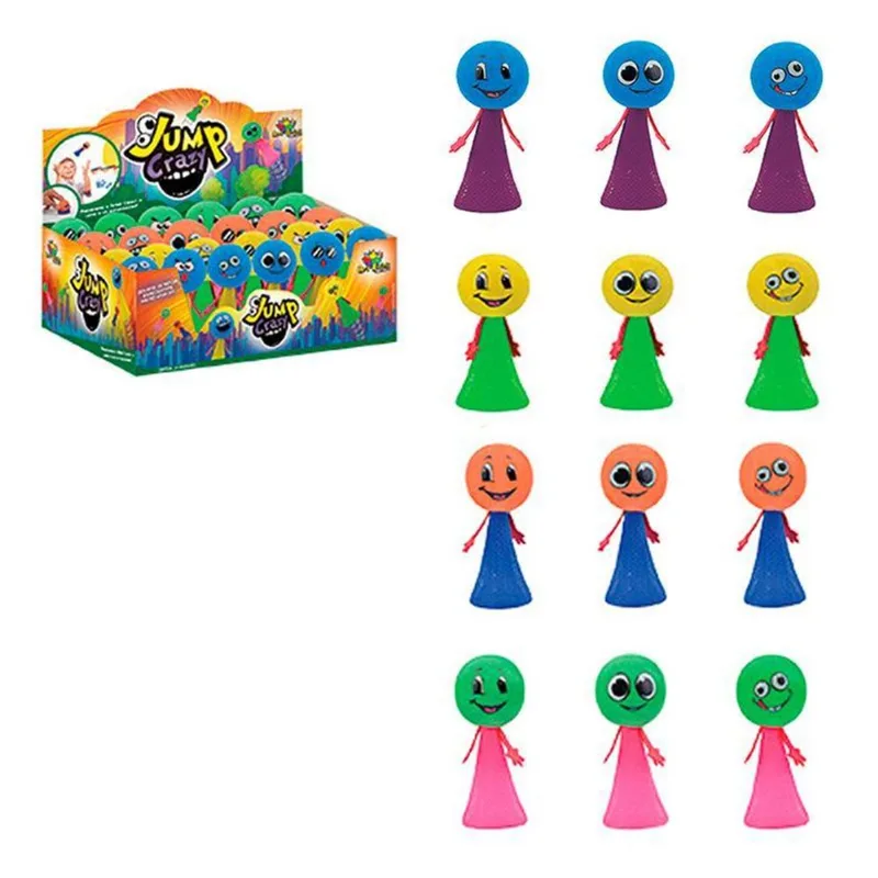 Brinquedo Jump Crazy Caretas Aperta E Pula Colorido 5un