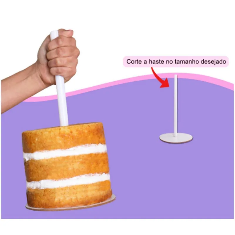 Guindaste para Bolo Solrac 16cm Disco e Varinha mdf