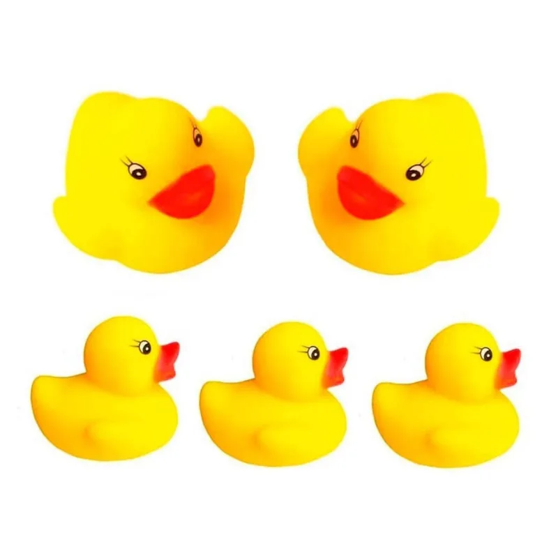 Patos De Borracha Amarelo Para Bebês De Banho 6Un
