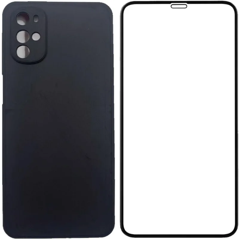 Kit 3D Capa Silicone Premium Case Veludo Para G22 Xt2231 Pt