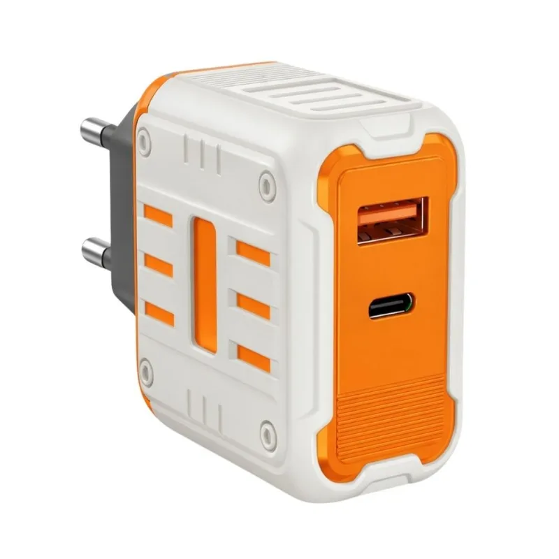 Carregador Ultra Rápido Dual USB com Cabo Tipo C Incluso