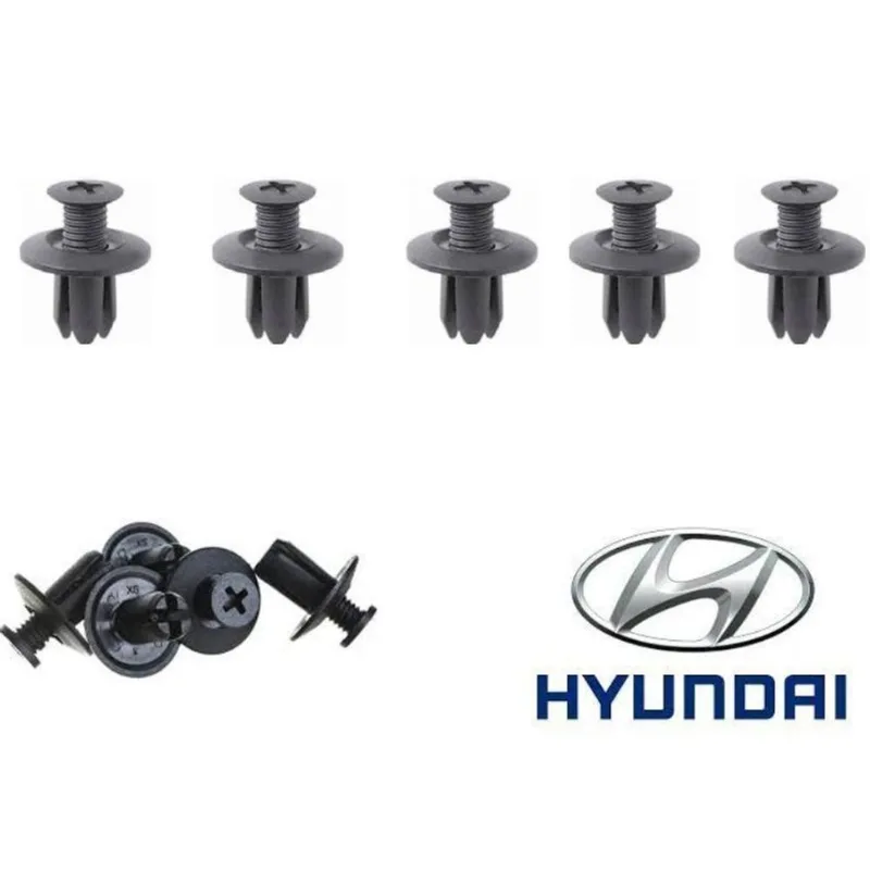 100 Presilhas Grampos Parachoque Hyundai - 8659028000