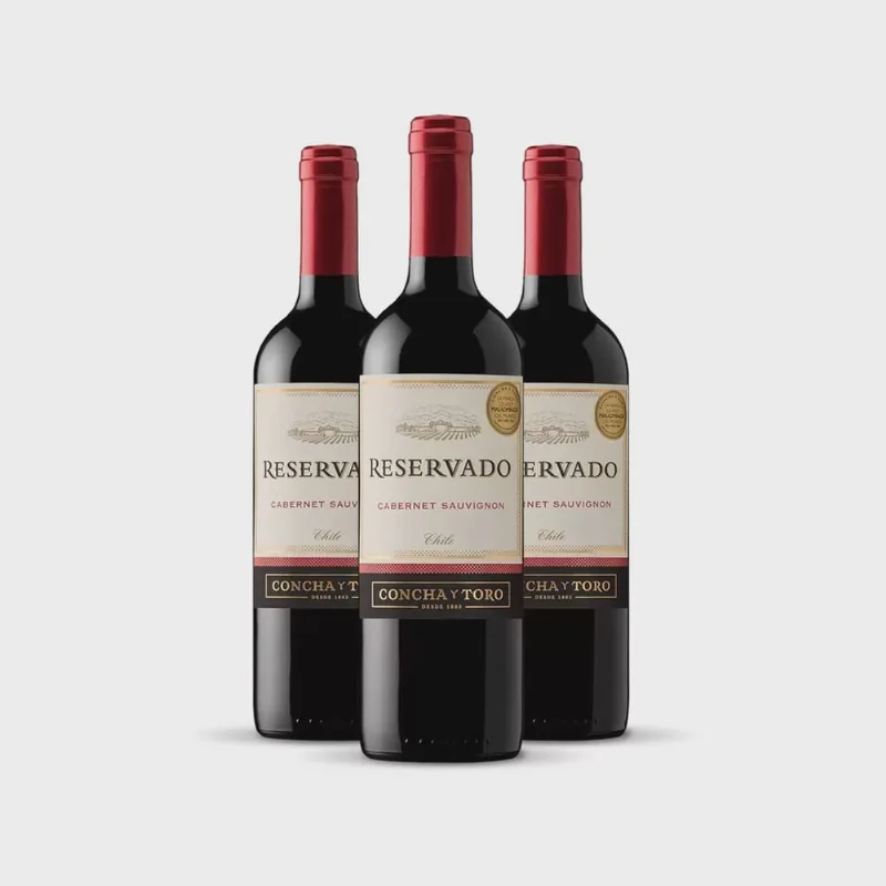 Kit 3 Vinhos Concha Y Toro Cabernet Sauvignon