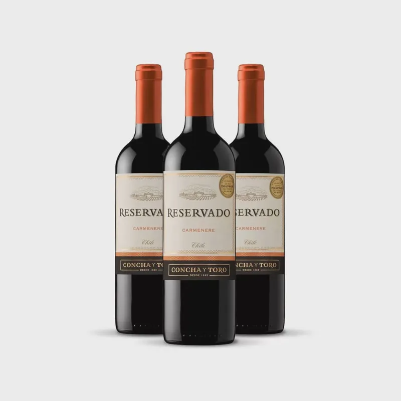 Kit 3 Vinhos Concha Y Toro Carmenere 750ml