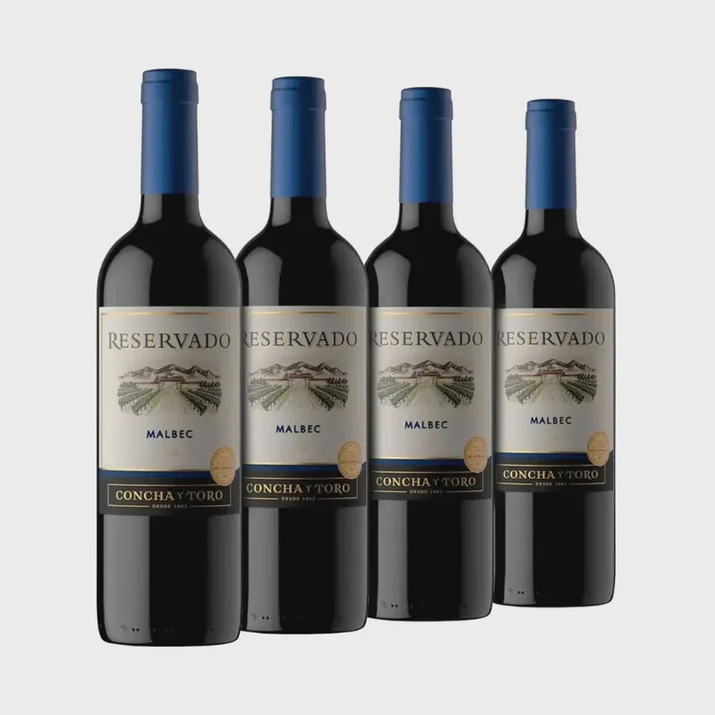 Kit 4 Vinhos Concha Y Toro Malbec 750ml
