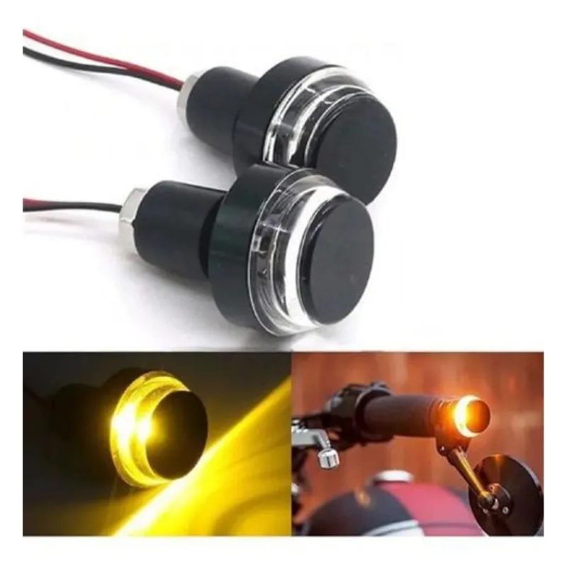 Peso De Guidão Compacto Seta Led Alumínio Universal Preto