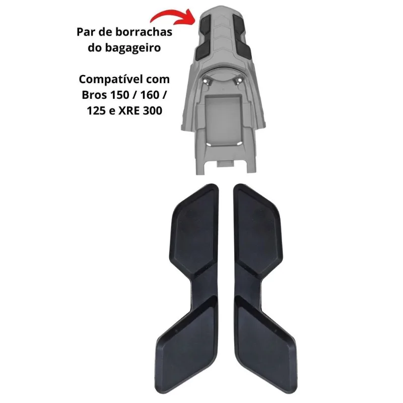 Borrachas Da Rabeta Bagageiro Bros 125/150/160 E Xre 300