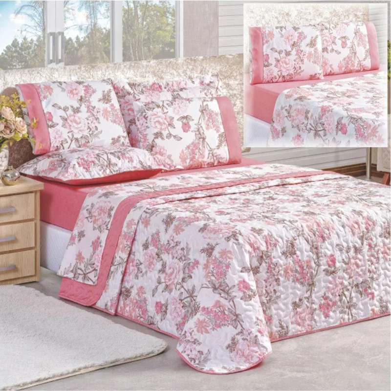 Coordenado Cobre Leito Naturale E Lençol Queen 7 Peças - Serene