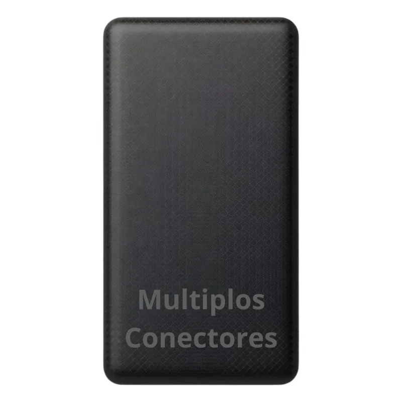 Power Bank Elegante Preto com Textura Premium Antiderrapante