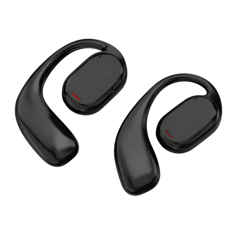 Headset Bluetooth Preto Leve Confortável Condução Óssea - MDM - áudio