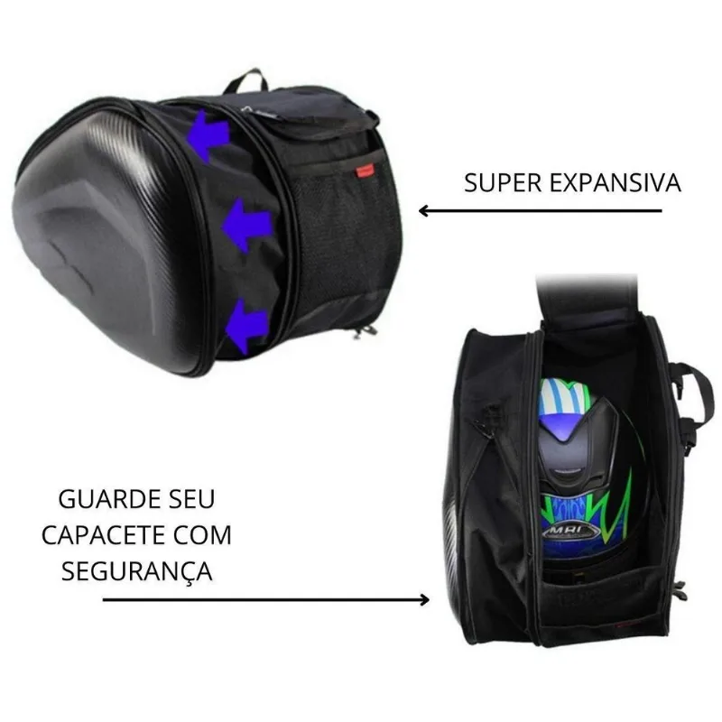 Alforges Para Motos 58l Bauleto Lateral + Nota Fiscal + Capa