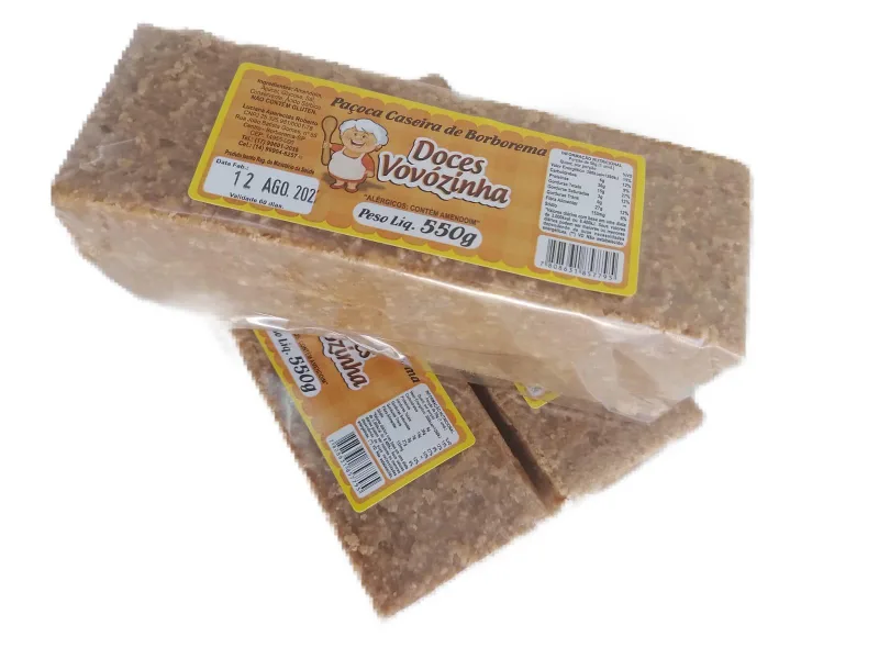 20 Pacotes 550gr Paçoca Caseira Doces Da Vovózinha Borborema - Não Informado - Mercearia
