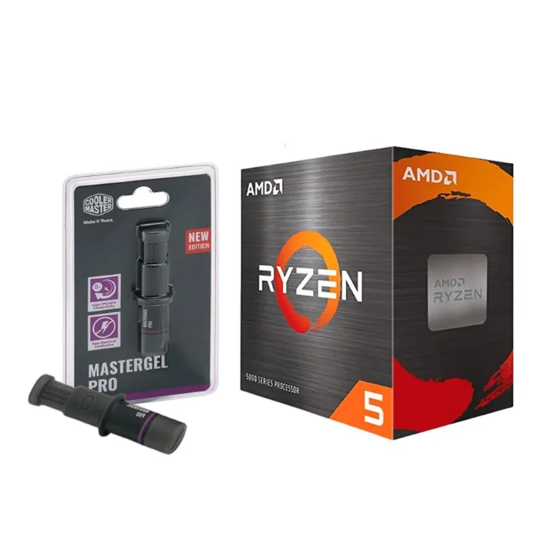 Kit Processador Amd Ryzen 5 5600g E Pasta Térmica Cooler