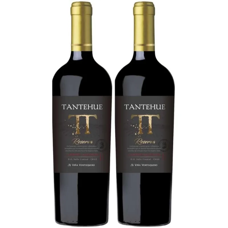 Kit 2 Garrafas Vinho Tinto Tantehue Reserva Cabernet Sauvignon 750ml