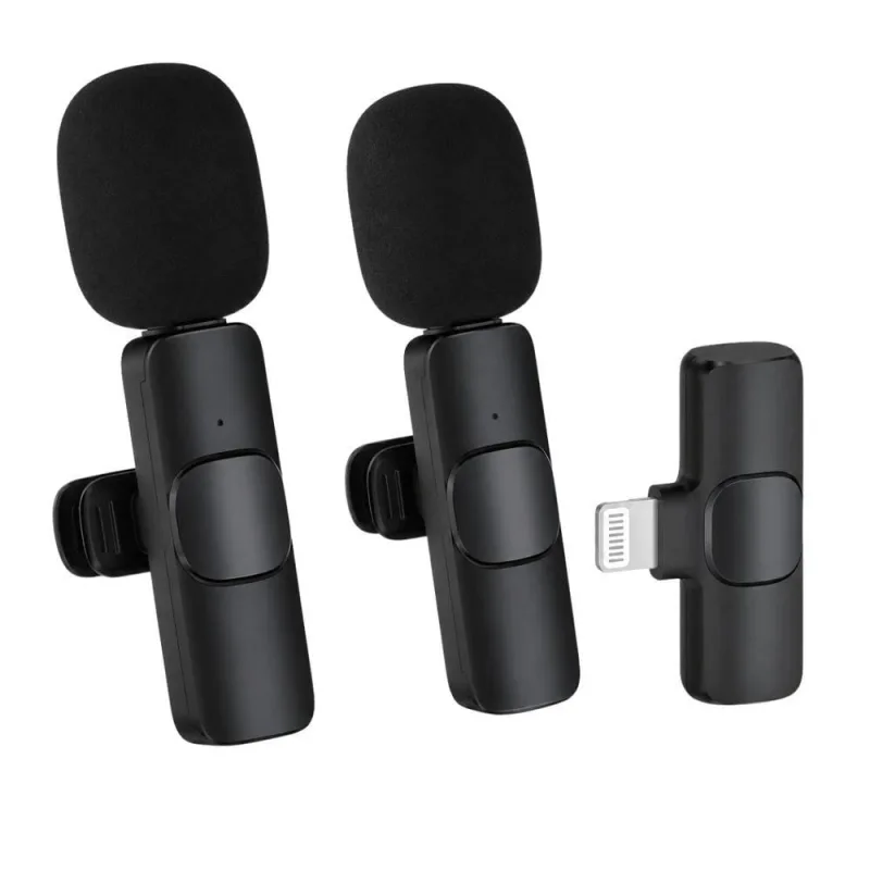 Microfone Vlogger Premium com Captação Omnidirecional 360 graus  e Conexão Lightning Preto MDM - MDM - Agro