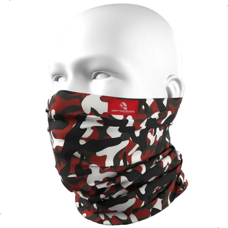 Bandana Mascara Pesca Camuflado Vermelho Buff Tubeneck