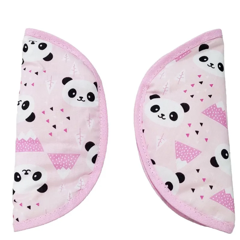 Protetor De Cinto Bebê Conforto Carrinho Menina Panda Rosa