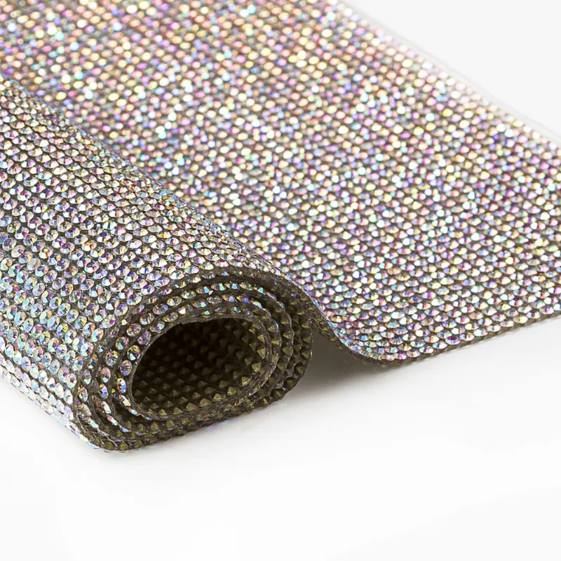Micro Manta de Strass Furtacor 40cm x 24cm p/ Artesanatos em Confecções
