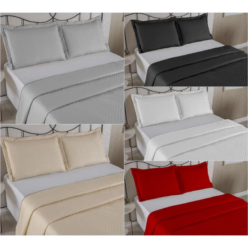 Kit Colcha Cobre Leito Cama De Casal 3 Peças Dubai Matelassê