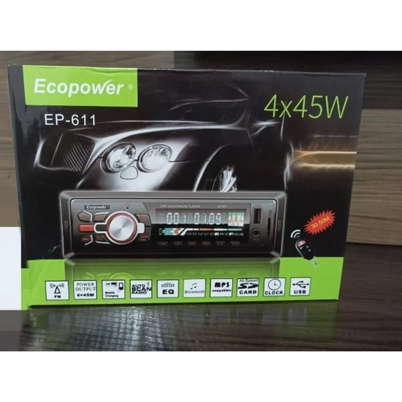 Rádio Usb Bluetooth Ecopower Ep-611 Com Controle De Longa Distância