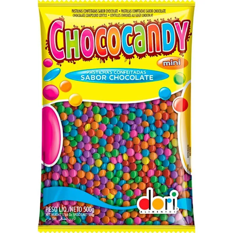 Chocolate Confeitos Chococandy 500G Tipo Confete M&M