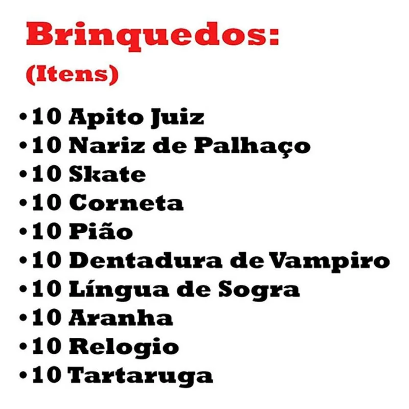 Kit 100 Brinquedos Sacolinha Festa Infantil Dia Das Criança