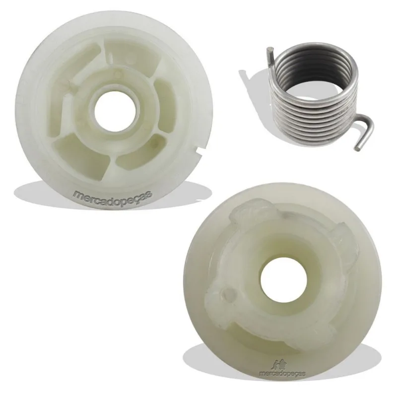 Polia Da Partida Nylon 43cc Fácil Com Mola Espiral 74mm