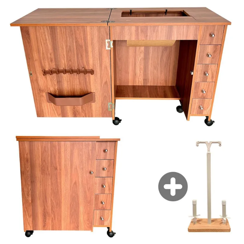 Gabinete Luxo com Gaveteiro - Máquina de Costura - mdf 15mm - 45x76cm