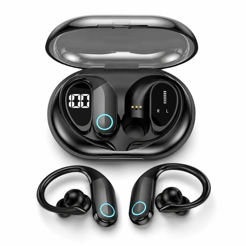 Fone de ouvido ARC preto seguro orelha 4 horas - MDM - áudio